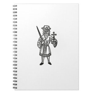 King Priest Cross Tattoo Vintage Notebook