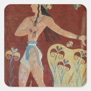 King-Priest or Prince with Lilies Square Sticker