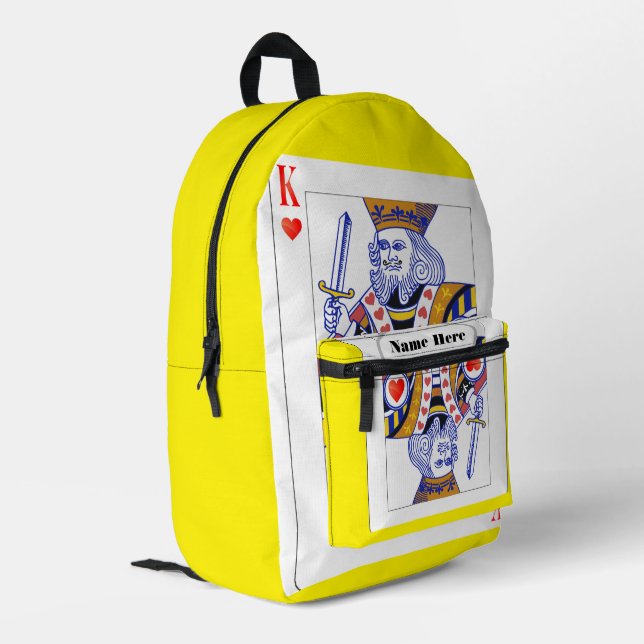 King Printed Backpack (Back Corner Left)