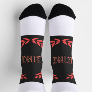 KING Printed High-Quality Stylish Crown Logo Men's Socks