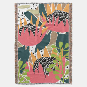 King Protea I Throw Blanket