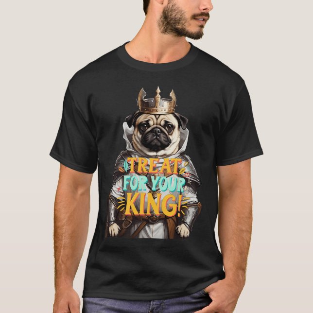King Pug Halloween T-Shirt (Front)