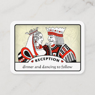 King & Queen - 3.5 x 2.5 Wedding Reception Cards
