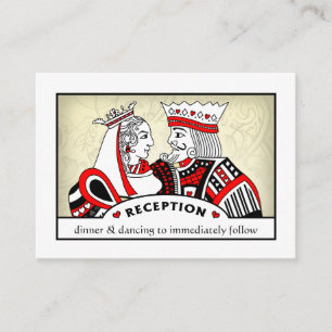 King & Queen - 3.5 x 2.5 Wedding Reception Cards