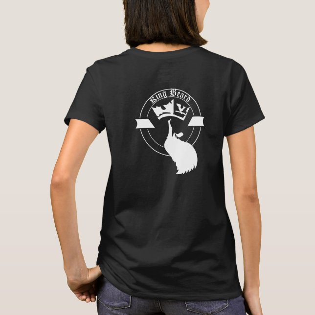 King&Queen Beard on Black T-Shirt (Back)