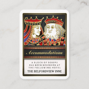 King & Queen Black Red Accommodations 2.5 x 3.5 Enclosure Card