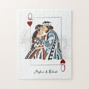 King queen couple card jigsaw puzzle