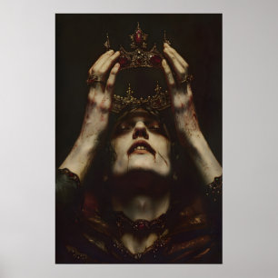 King Queen Crown Royal Art Painting Print