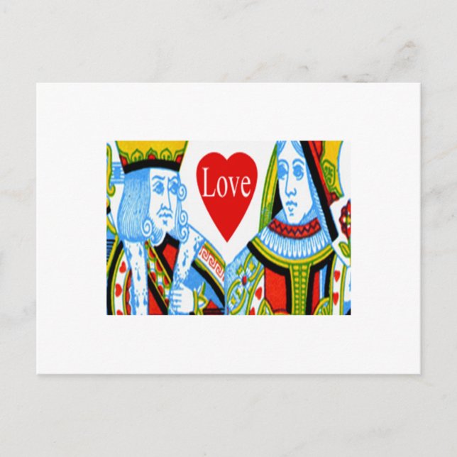 King Queen Hearts Save The Date Card (Front)