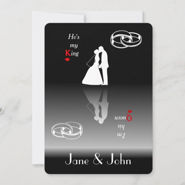 King & Queen | HER Wedding Invitation Cards (Front)