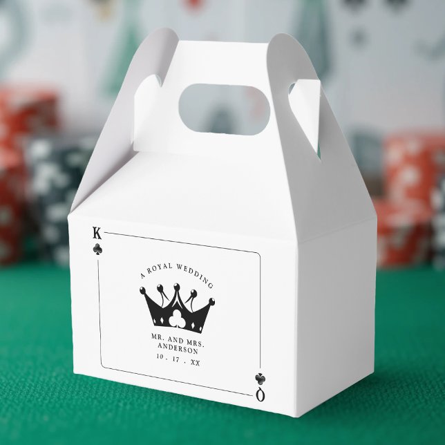 King & Queen of Clubs Casino Poker Card Wedding Favour Box (King & Queen of Clubs Casino Poker Card Wedding Favor Boxes
)