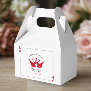 King & Queen of Diamonds Casino Poker Card Wedding Favour Box