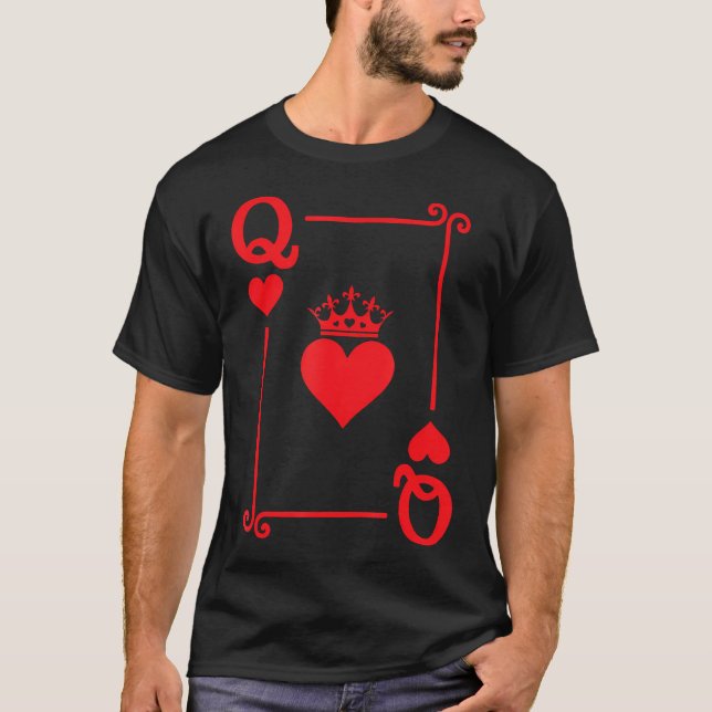 King  Queen Of Hearts - Matching Couple - Queen Of T-Shirt (Front)