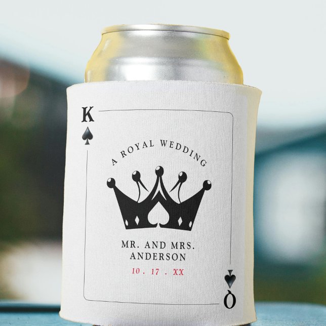 King & Queen of Spades Casino Poker Card Wedding Can Cooler (King & Queen of Spades Casino Poker Card Wedding Can Cooler
)