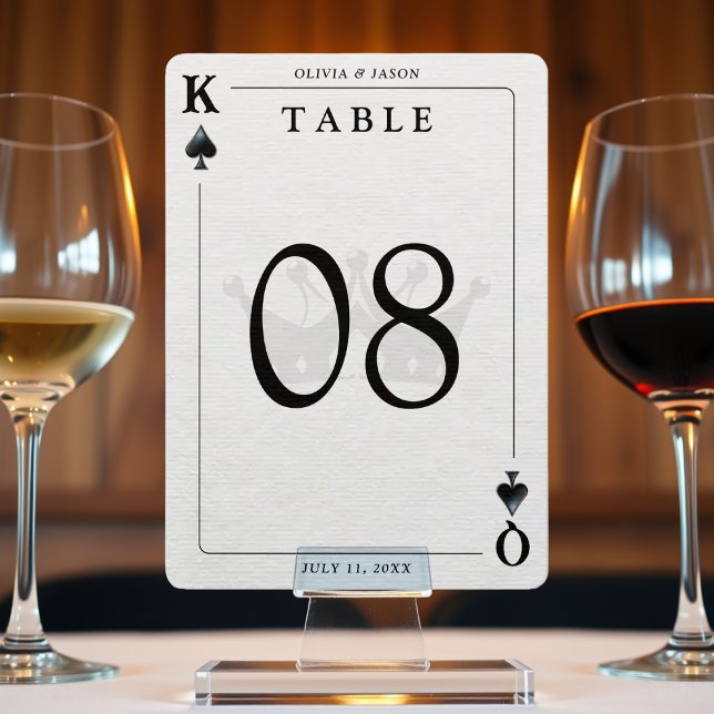 King & Queen of Spades Playing Card Table Number (Creator Uploaded)