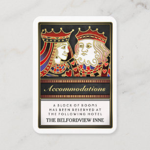 King & Queen Red Wedding Accommodations 2.5 x 3.5 Enclosure Card