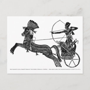 King Ramesses II Vintage Egyptian Art Card! Postcard