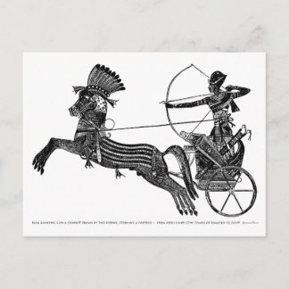 King Ramesses II Vintage Egyptian Art Card! Postcard