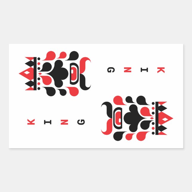 KING RECTANGULAR STICKER (Front)
