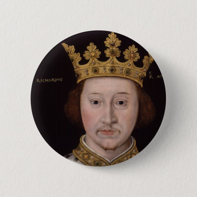 King Richard II of England 6 Cm Round Badge (Front)