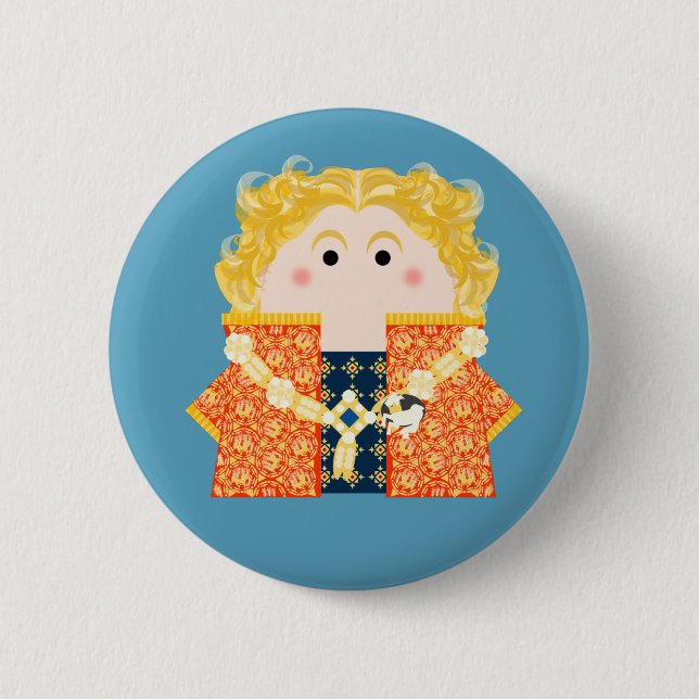 King Richard II of England 6 Cm Round Badge (Front)