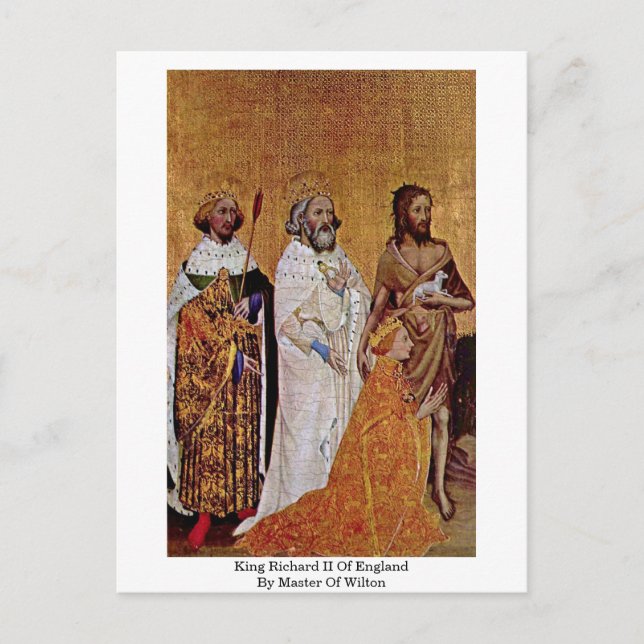 King Richard Ii Of England By Master Of Wilton Postcard (Front)