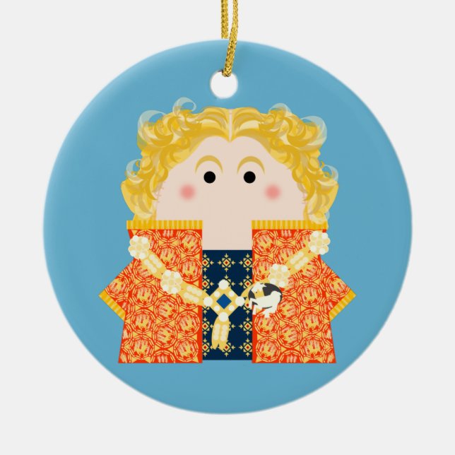 King Richard II of England Ceramic Tree Decoration (Front)