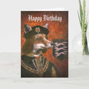 King Richard III Fox Birthday Card