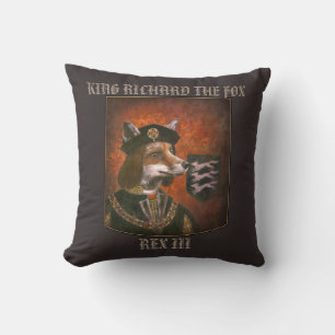 King Richard III Fox Throw Pillow. Cushion