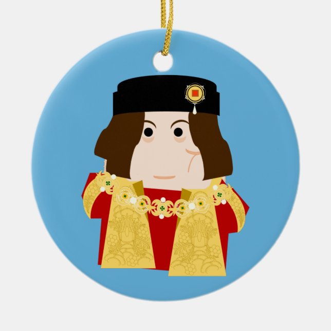 King Richard III of England Ceramic Tree Decoration (Front)