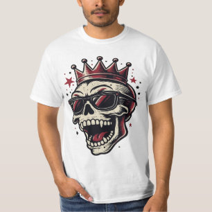 King Rockstar Skull with Sunglasses T-Shirt