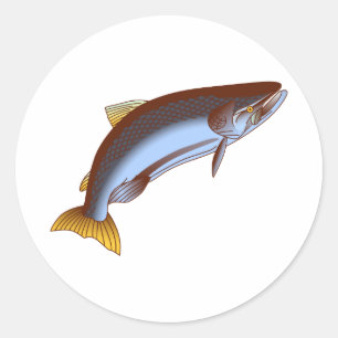 King Salmon Classic Round Sticker