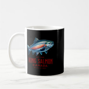 King Salmon River Fishing In British Columbia Cana Coffee Mug