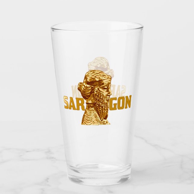 King Sargon Glass Cup (Front)