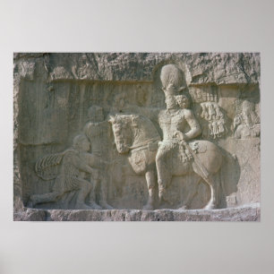 King Shapur I and Valerian Sassanian Poster