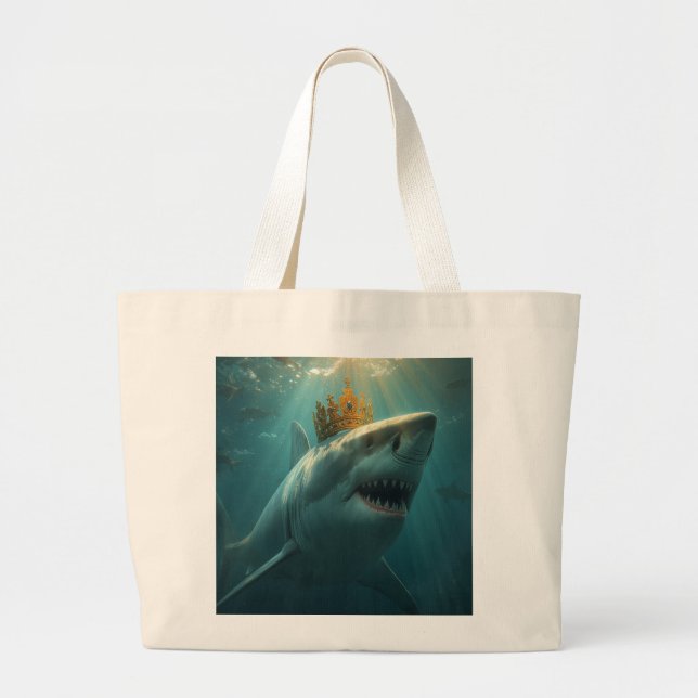 King shark large tote bag (Front)