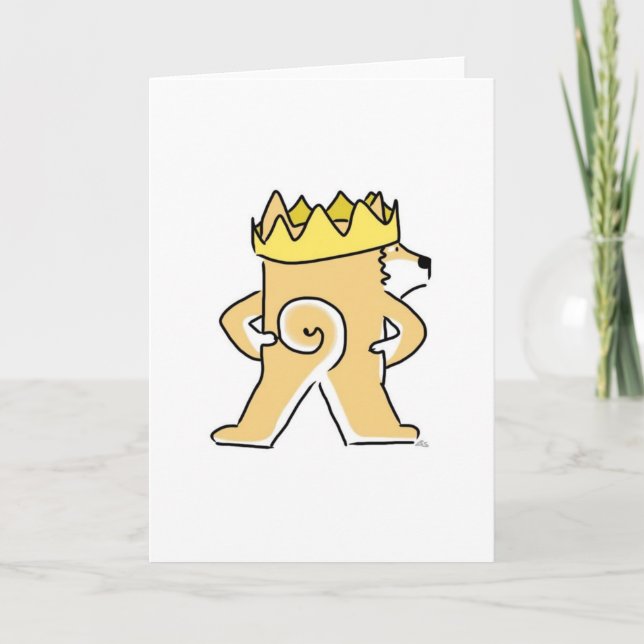 King Shiba greeting card (Front)