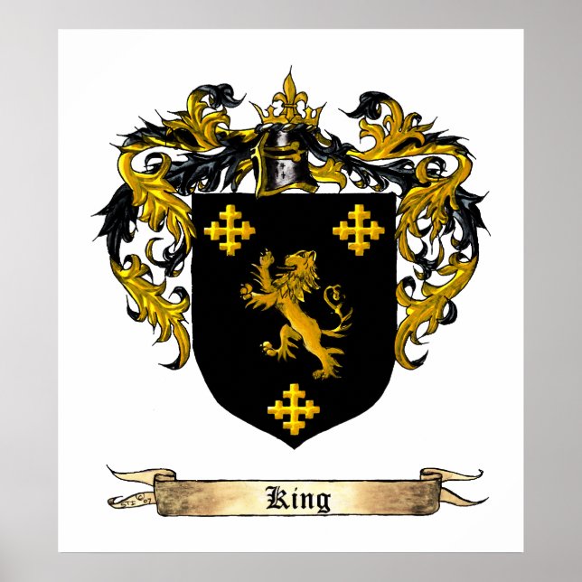 King Shield / Coat of Arms Poster (Front)