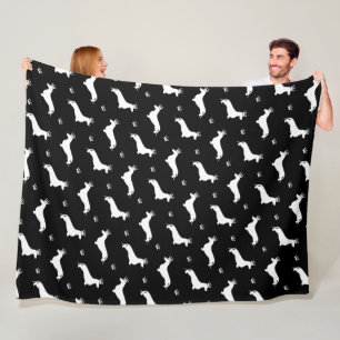 King Short Hair Dachshund - pattern 2 Fleece Blanket