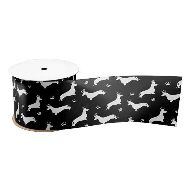 King Short Hair Dachshund - pattern 2 Satin Ribbon (Spool)