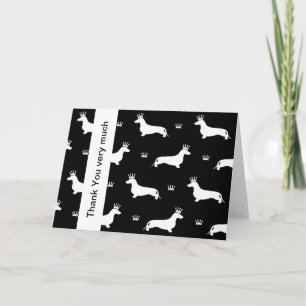 King Short Hair Dachshund - pattern 2 Thank You Card