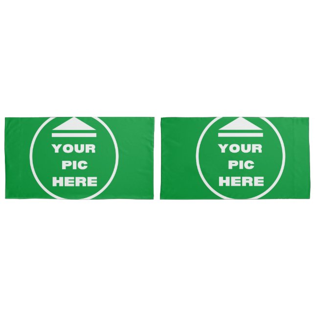 King Size Pillowcase Set - Add Your Image  (Front-Set)