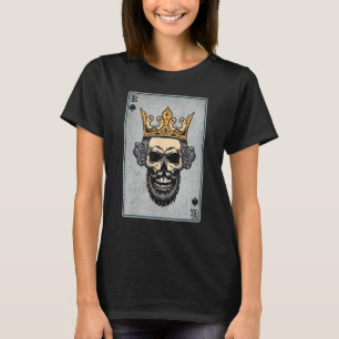 King Skull and Queen - 22 Card Hearts Flush Couple T-Shirt