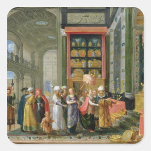 King Solomon and the Queen of Sheba Square Sticker