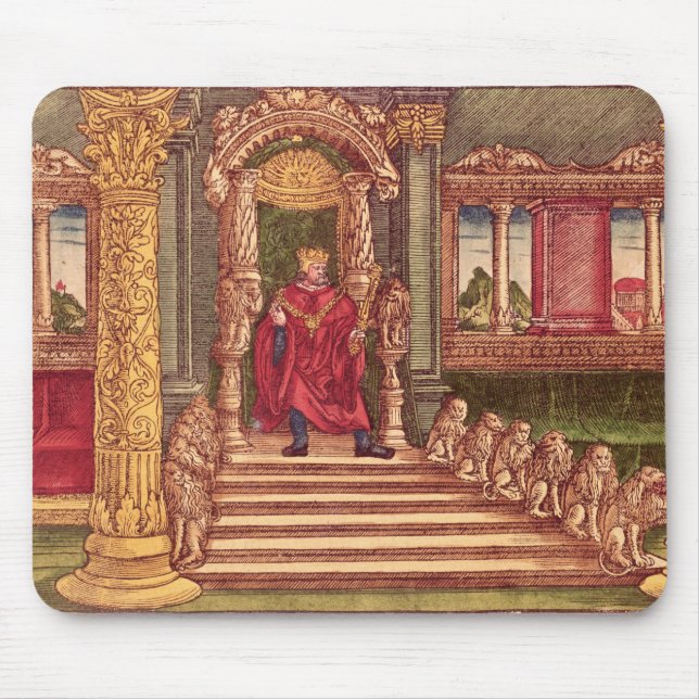 King Solomon on his throne, 1st Edition Mouse Mat (Front)