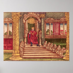 King Solomon on his throne, 1st Edition Poster