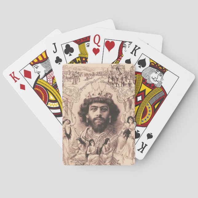 King Solomon Surrounded By Dancing Girls Playing Cards (Back)