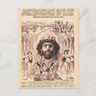 King Solomon Surrounded By Dancing Girls Postcard