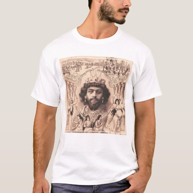 King Solomon Surrounded By Dancing Girls T-Shirt (Front)