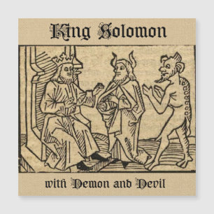 King Solomon with Demon and Devil